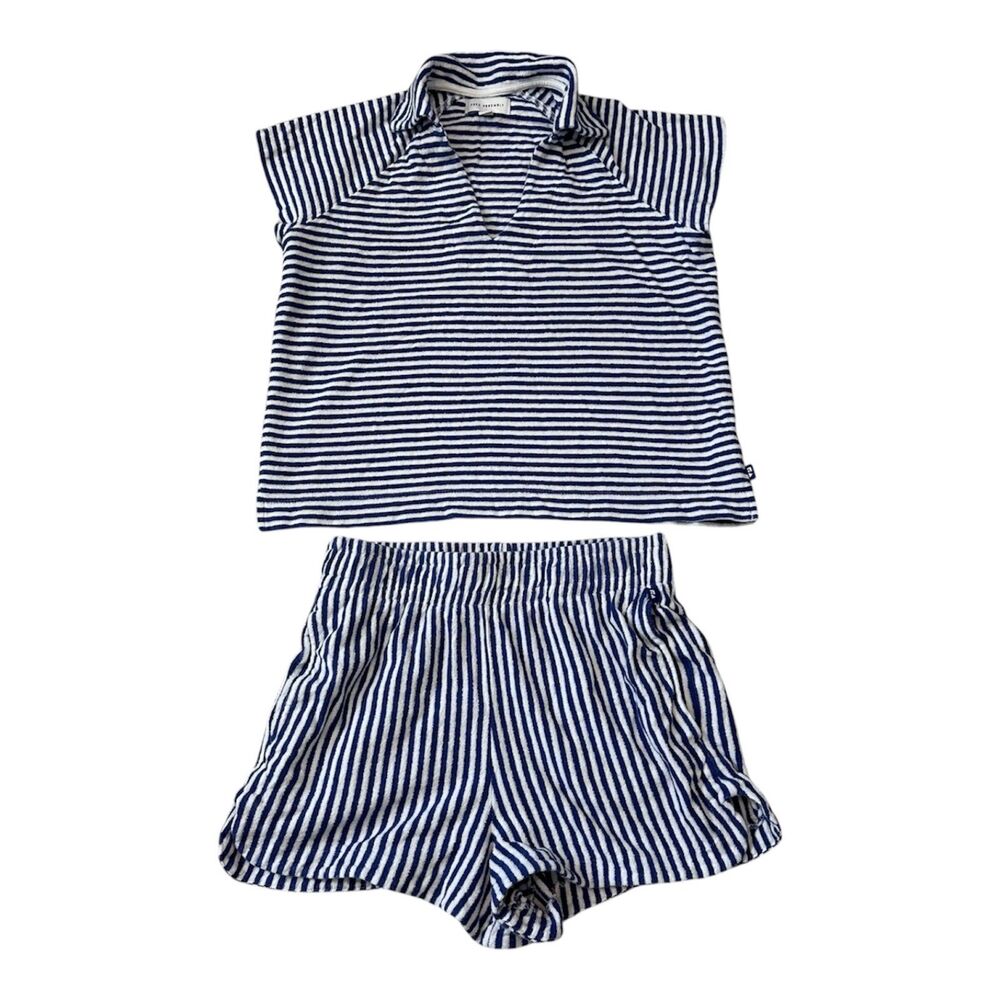 Free Assembly Blue & White Striped Set Size XS/S